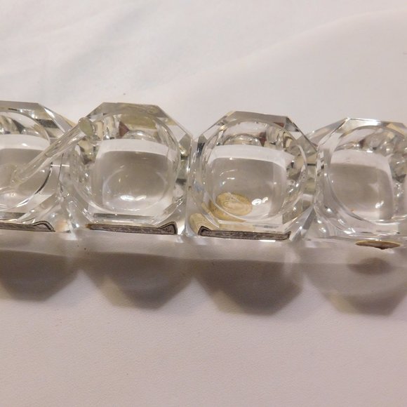 Vintage Weil Hand Cut Lead Crystal Open Salt Cellars Czechoslovakia - Picture 2 of 7